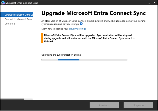 upgrade Microsoft Entra Connect