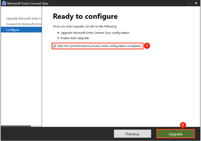 upgrade Microsoft Entra Connect
