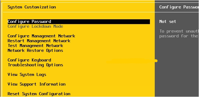 Reset a Lost ESXi Root Password