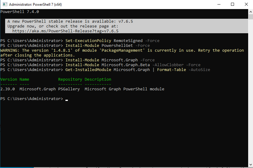 Microsoft Graph PowerShell