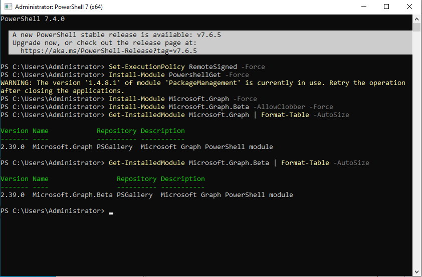 Microsoft Graph PowerShell